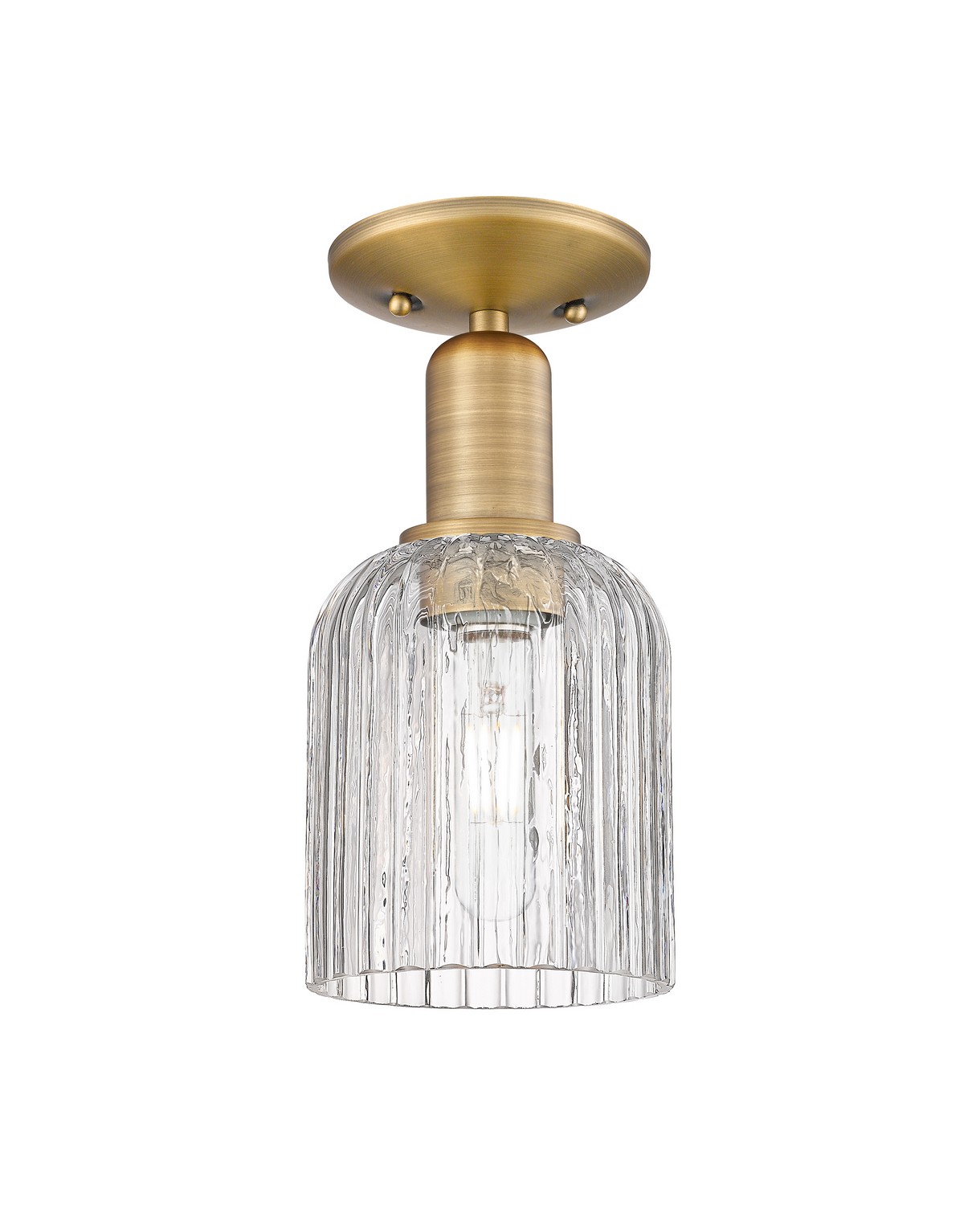 One Light Semi-Flush Mount by Innovations - Arcadia Collection, Brushed Brass Finish - 716-1C-BB-G559-5CL