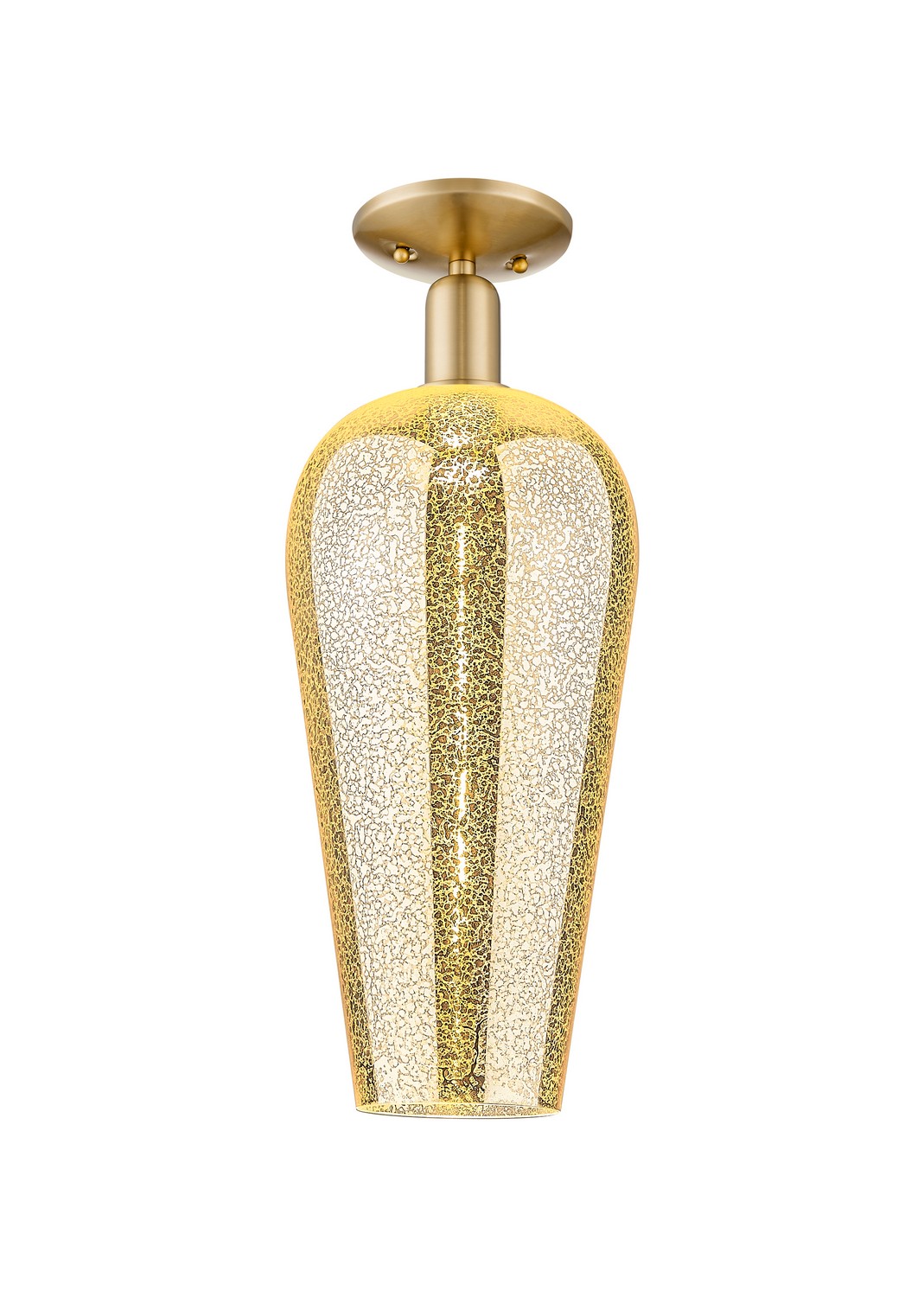 One Light Semi-Flush Mount by Innovations - Arcadia Collection, Champagne Bronze Finish - 716-1C-CB-G456-8ME