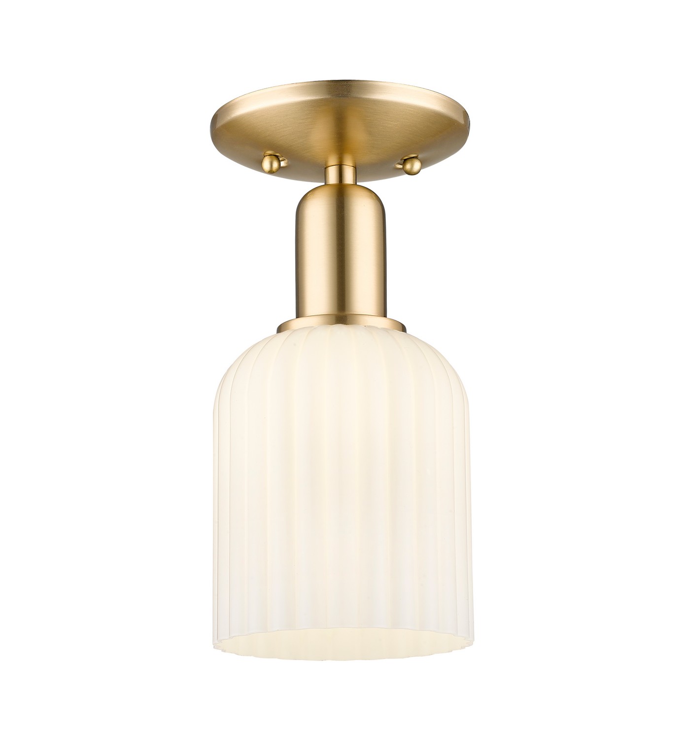 One Light Semi-Flush Mount by Innovations - Arcadia Collection, Champagne Bronze Finish - 716-1C-CB-G559-5GWH