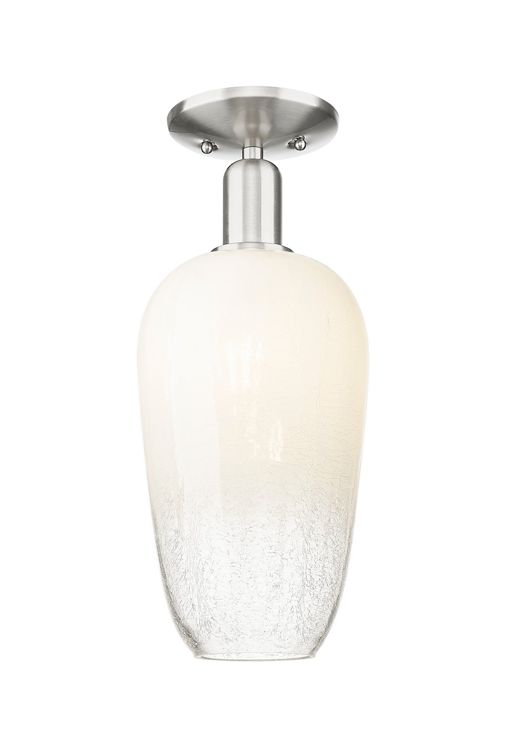 One Light Semi-Flush Mount by Innovations - Arcadia Collection, Brushed Satin Nickel Finish - 716-1C-SN-G484-7OP