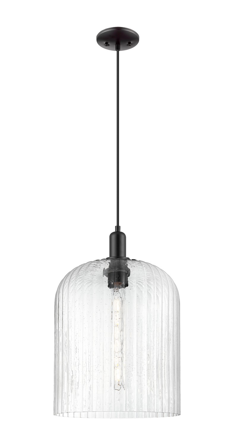 One Light Mini Pendant by Innovations - Arcadia Collection, Matte Black Finish - 716-1P-BK-G559-12SDY