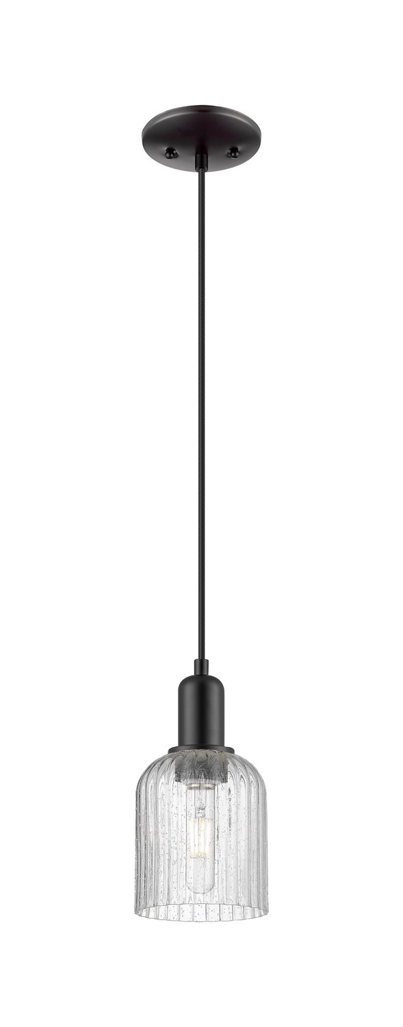 One Light Mini Pendant by Innovations - Arcadia Collection, Matte Black Finish - 716-1P-BK-G559-5SDY
