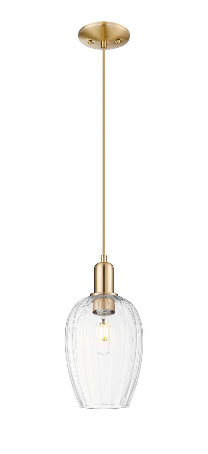 One Light Mini Pendant by Innovations - Arcadia Collection, Champagne Bronze Finish - 716-1P-CB-G457-6CL