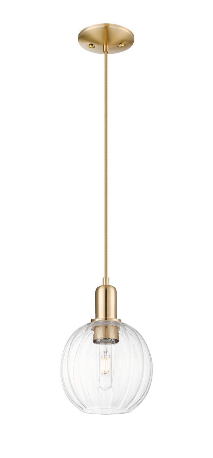 One Light Mini Pendant by Innovations - Arcadia Collection, Champagne Bronze Finish - 716-1P-CB-G458-7CL