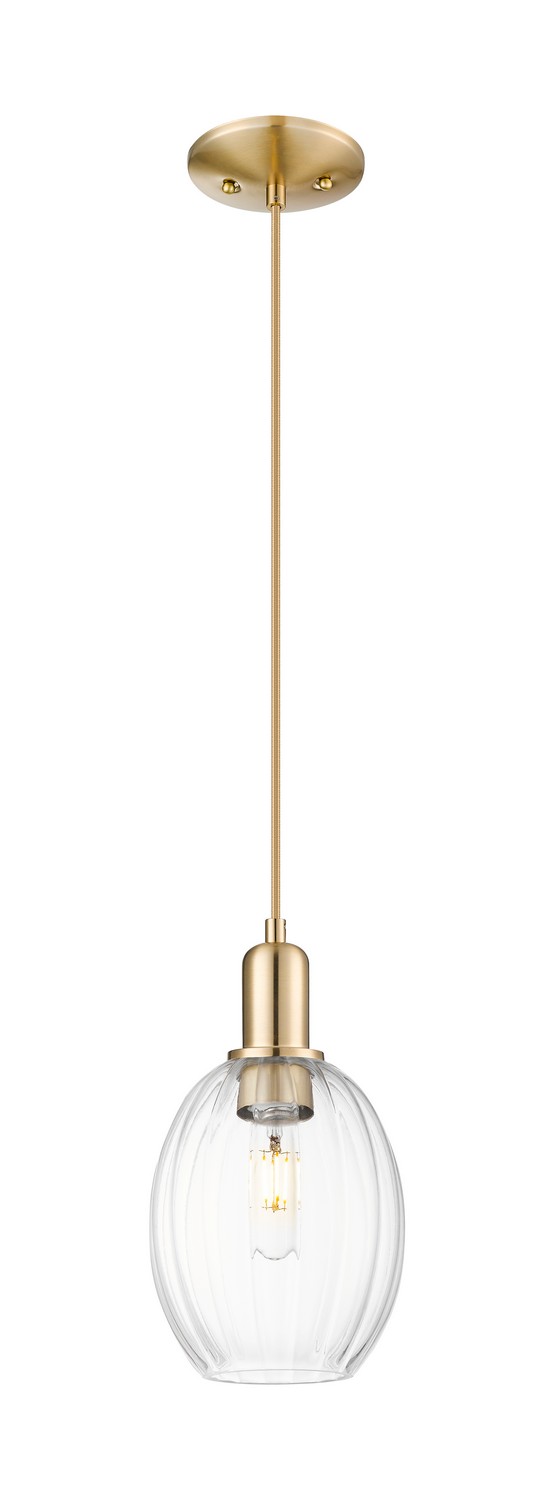One Light Mini Pendant by Innovations - Arcadia Collection, Champagne Bronze Finish - 716-1P-CB-G459-6CL