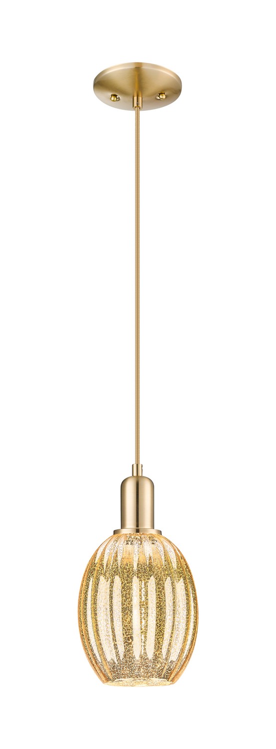 One Light Mini Pendant by Innovations - Arcadia Collection, Champagne Bronze Finish - 716-1P-CB-G459-6ME