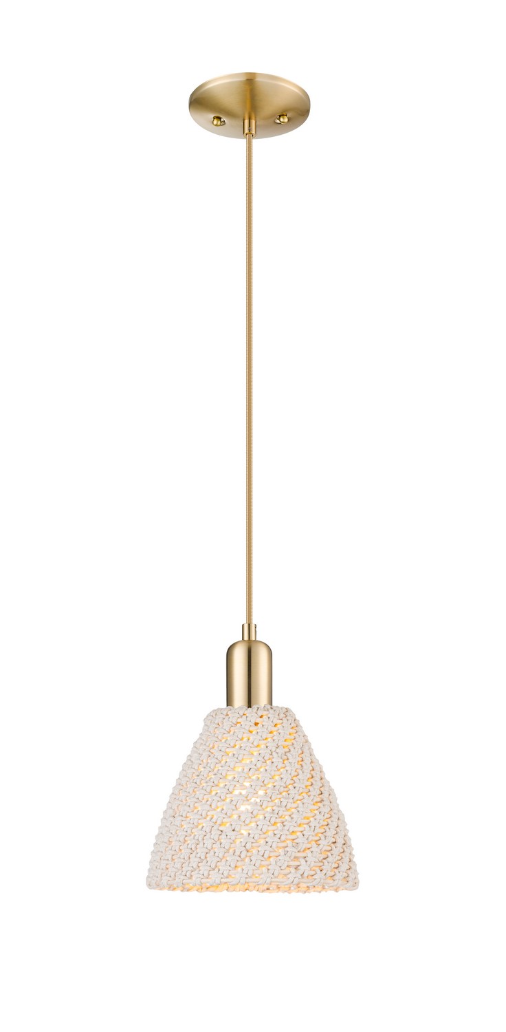 One Light Mini Pendant by Innovations - Arcadia Collection, Champagne Bronze Finish - 716-1P-CB-NBD-75-NAT