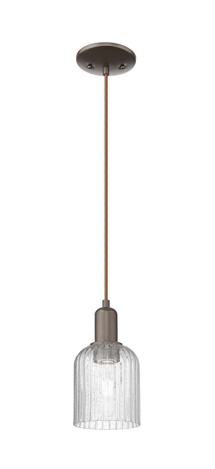One Light Mini Pendant by Innovations - Arcadia Collection, Oil Rubbed Bronze Finish - 716-1P-OB-G559-5SDY