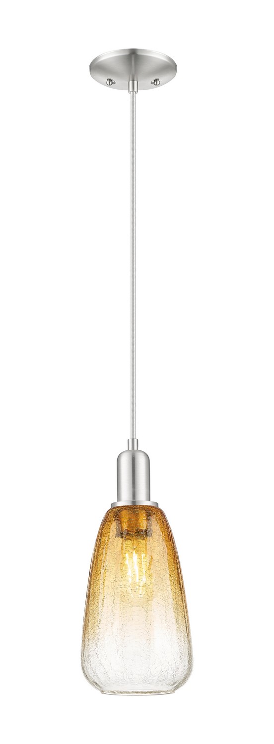 One Light Mini Pendant by Innovations - Arcadia Collection, Brushed Satin Nickel Finish - 716-1P-SN-G480-6AM