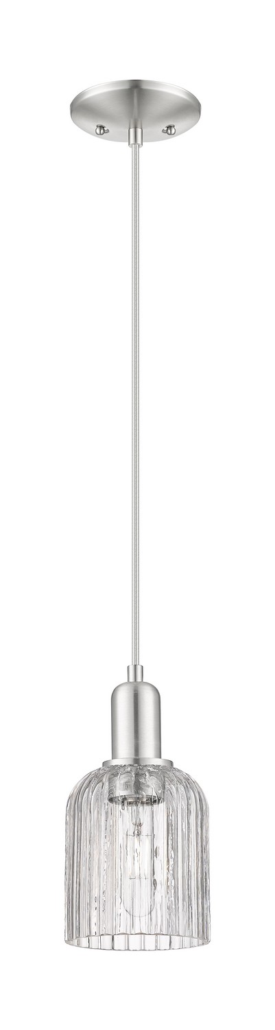 One Light Mini Pendant by Innovations - Arcadia Collection, Brushed Satin Nickel Finish - 716-1P-SN-G559-5CL
