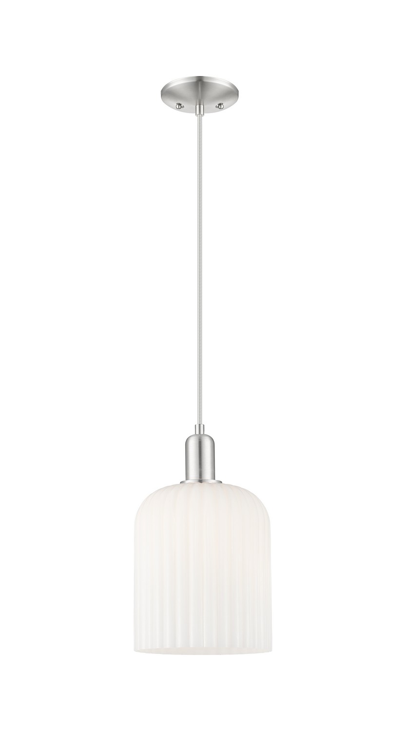 One Light Mini Pendant by Innovations - Arcadia Collection, Brushed Satin Nickel Finish - 716-1P-SN-G559-8GWH