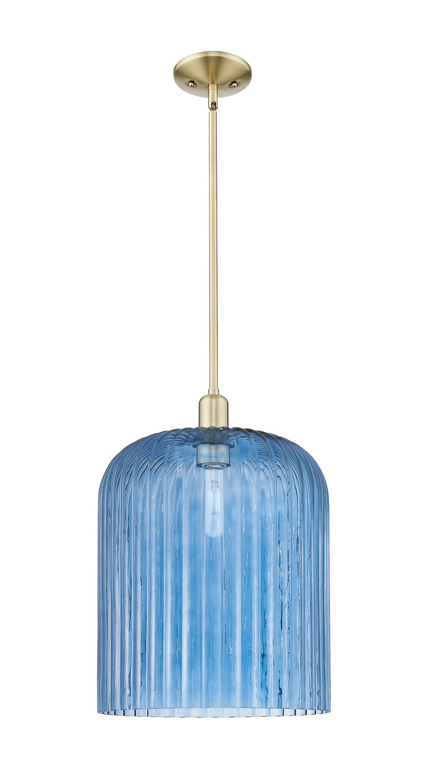 One Light Mini Pendant by Innovations - Arcadia Collection, Antique Brass Finish - 716-1S-AB-G559-12BL