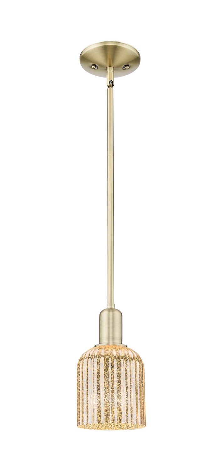 One Light Mini Pendant by Innovations - Arcadia Collection, Antique Brass Finish - 716-1S-AB-G559-5ME