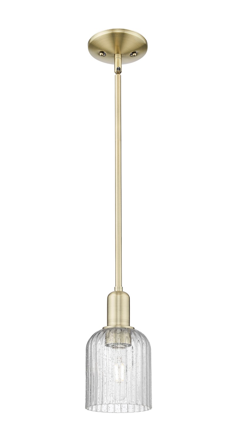One Light Mini Pendant by Innovations - Arcadia Collection, Antique Brass Finish - 716-1S-AB-G559-5SDY