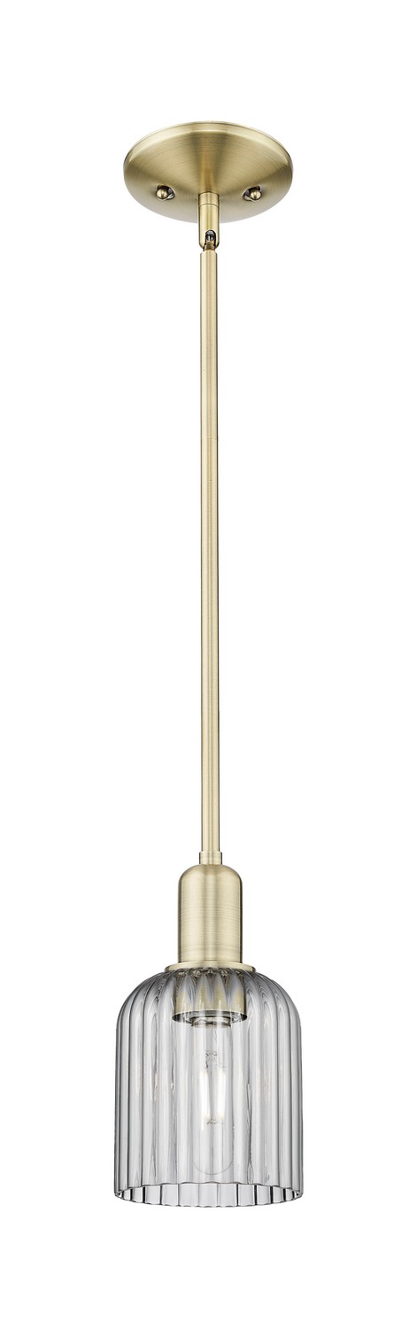 One Light Mini Pendant by Innovations - Arcadia Collection, Antique Brass Finish - 716-1S-AB-G559-5SM
