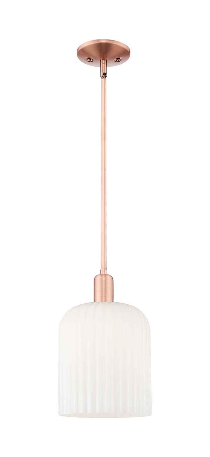 One Light Mini Pendant by Innovations - Arcadia Collection, Antique Copper Finish - 716-1S-AC-G559-8GWH