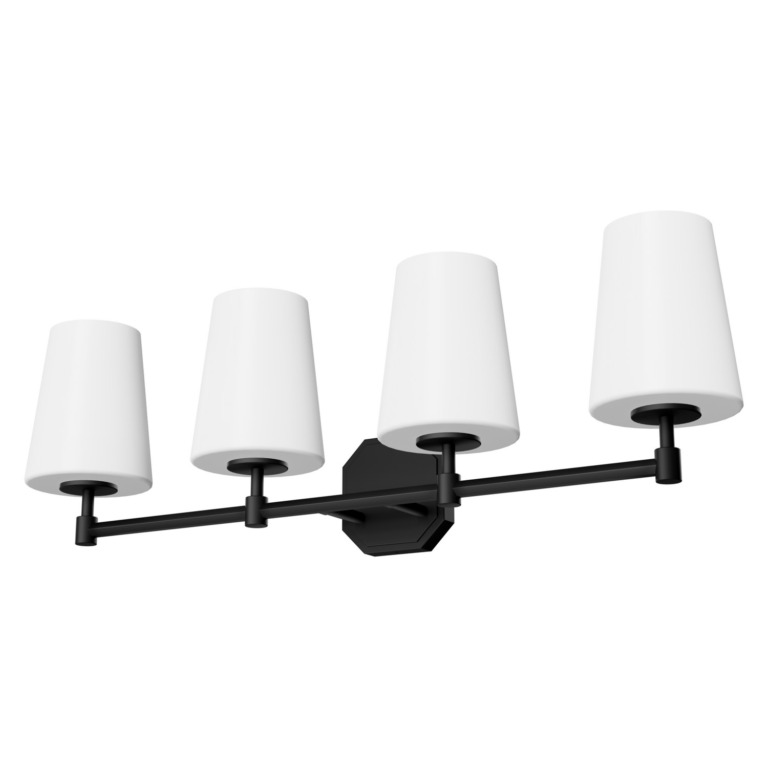 Matte Black  Bathroom Vanity Light from the Nolita Collection