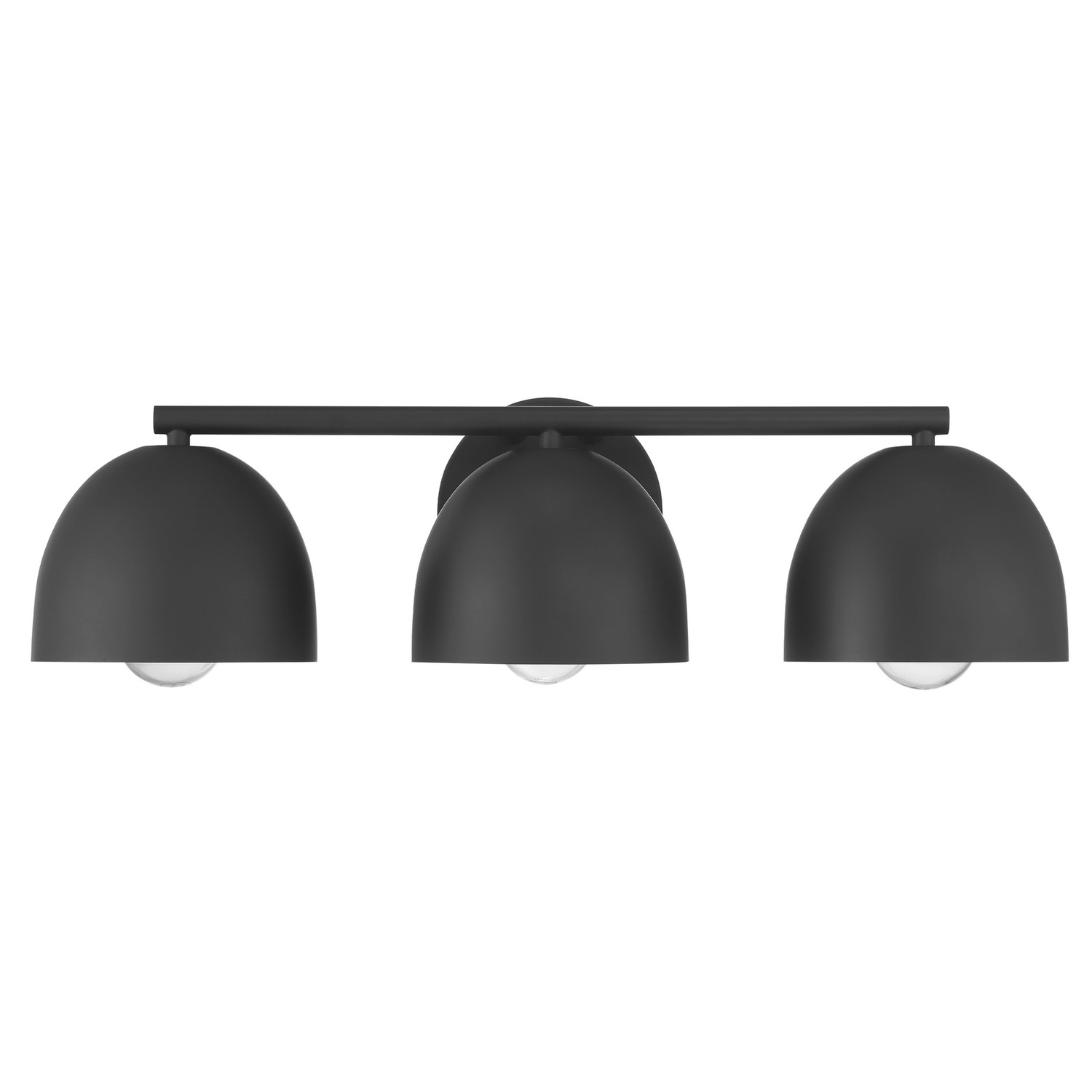 Matte Black  Bathroom Vanity Light from the Erling Collection