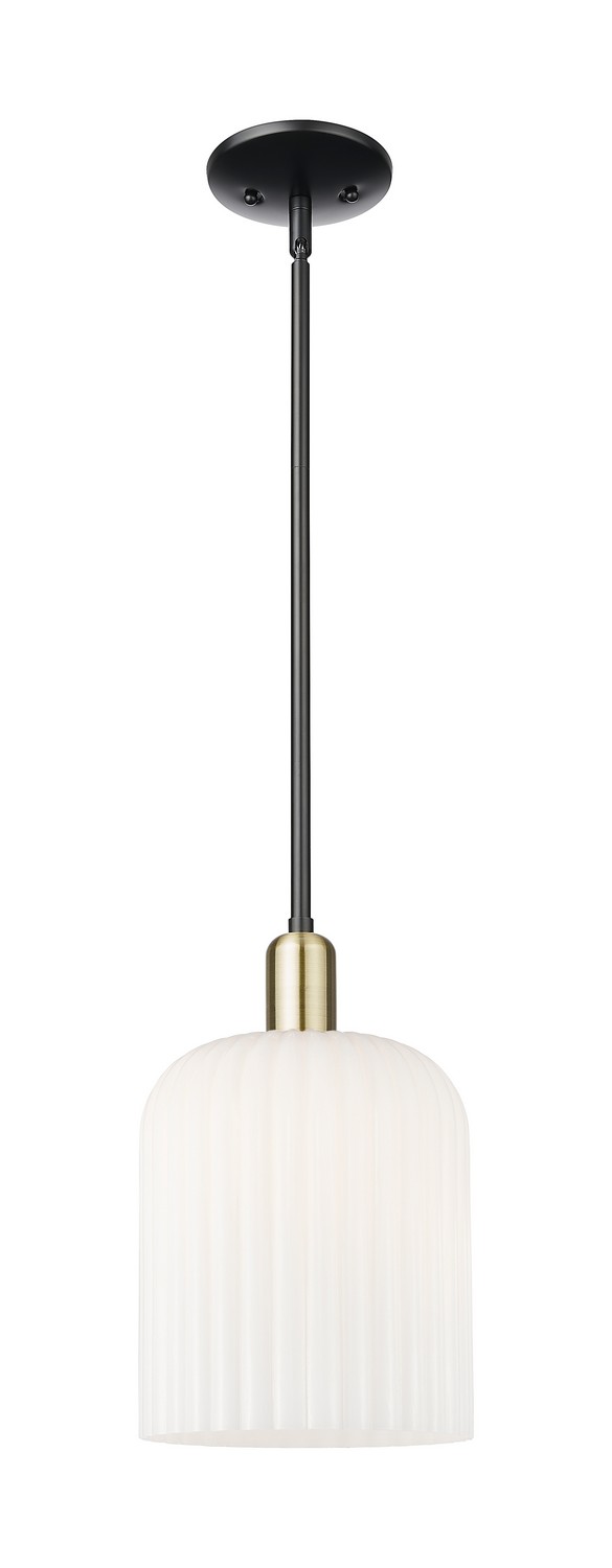One Light Mini Pendant by Innovations - Arcadia Collection, Black Antique Brass Finish - 716-1S-BAB-G559-8GWH