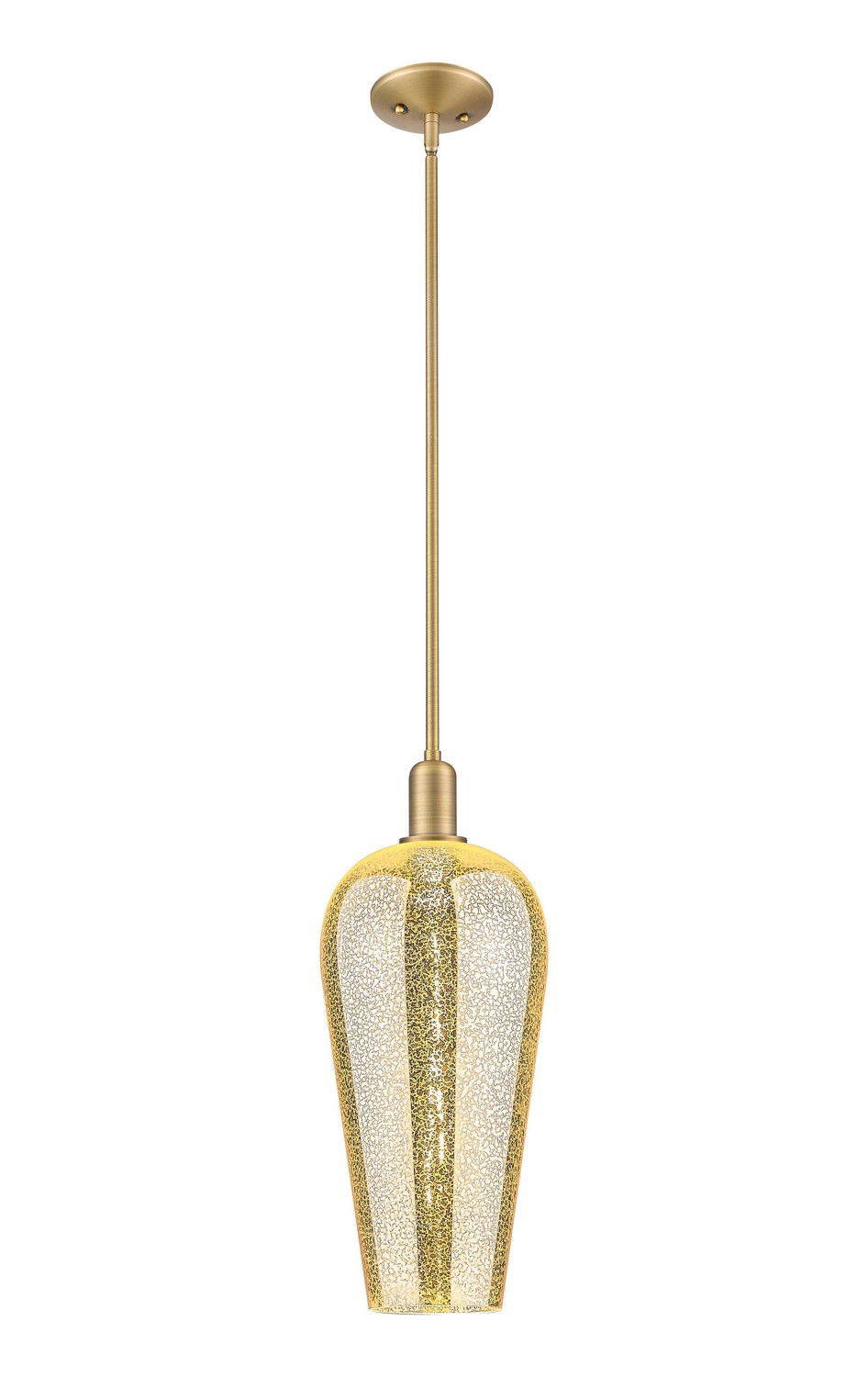 One Light Mini Pendant by Innovations - Arcadia Collection, Brushed Brass Finish - 716-1S-BB-G456-8ME