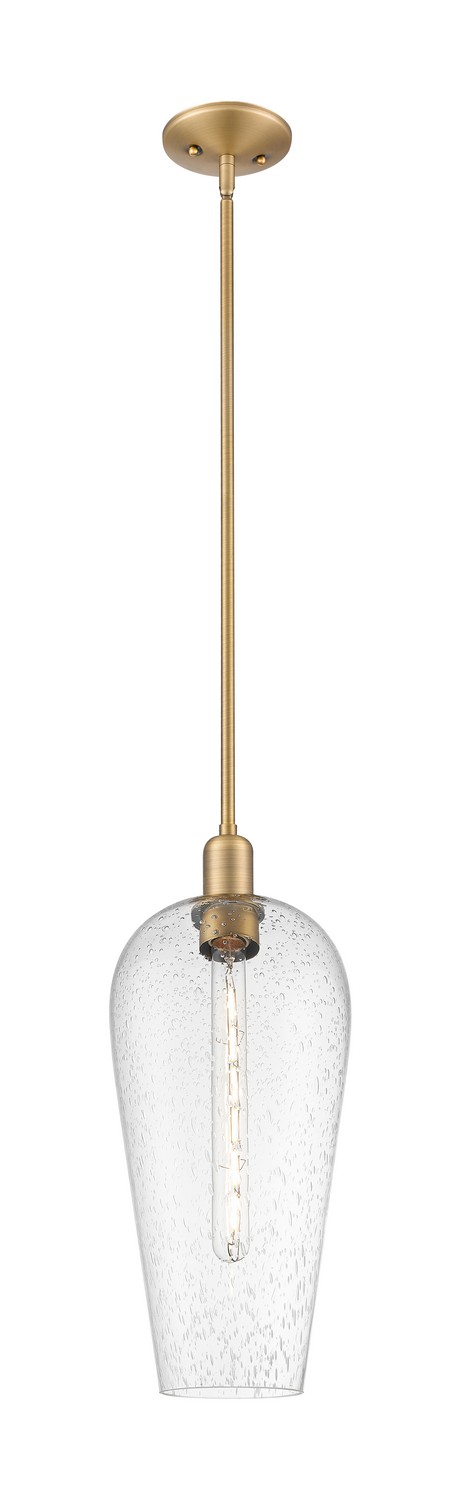 One Light Mini Pendant by Innovations - Arcadia Collection, Brushed Brass Finish - 716-1S-BB-G456-8SDY