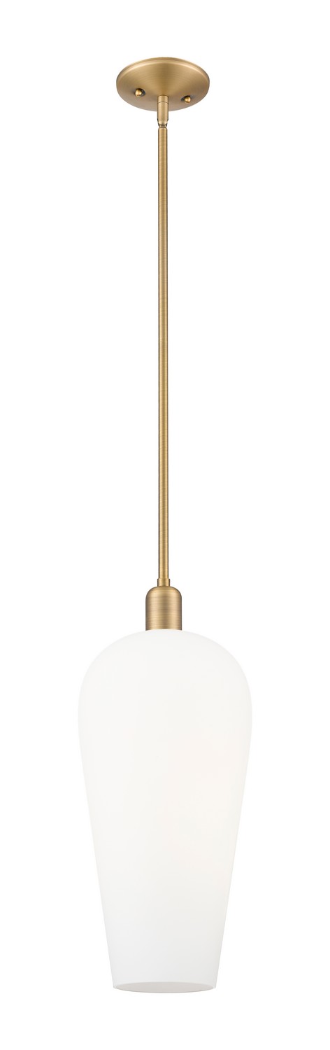 One Light Mini Pendant by Innovations - Arcadia Collection, Brushed Brass Finish - 716-1S-BB-G456-8WH