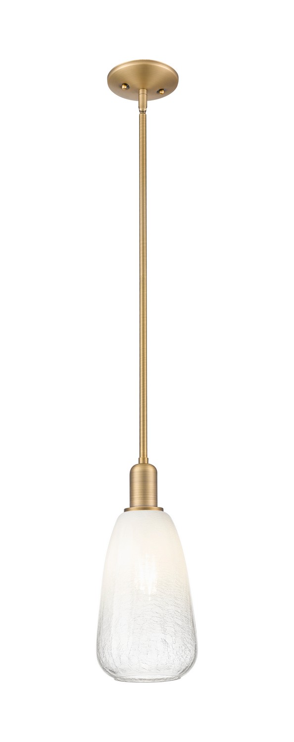 One Light Mini Pendant by Innovations - Arcadia Collection, Brushed Brass Finish - 716-1S-BB-G480-6OP