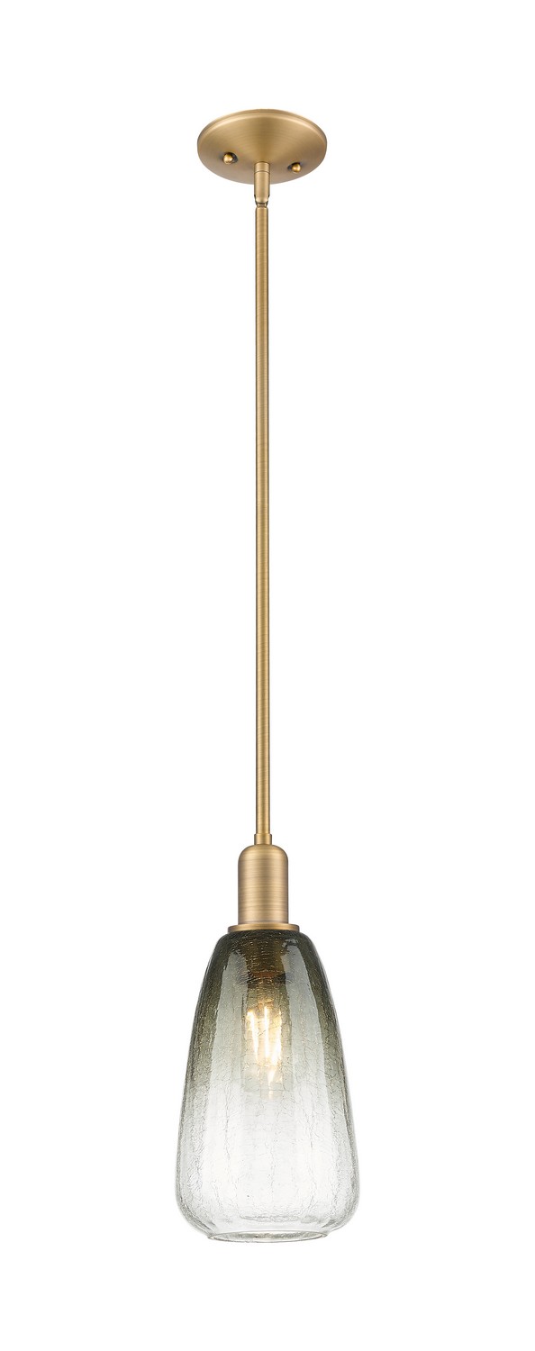 One Light Mini Pendant by Innovations - Arcadia Collection, Brushed Brass Finish - 716-1S-BB-G480-6SL