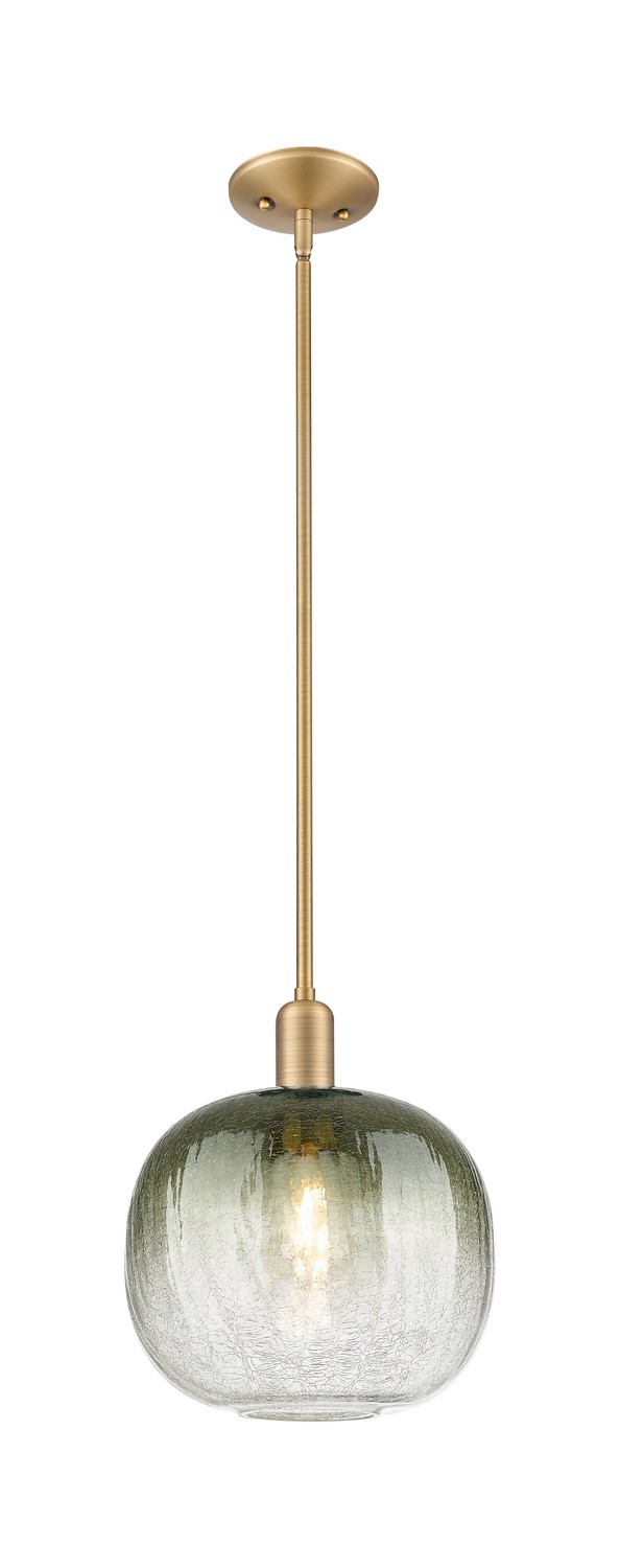 One Light Mini Pendant by Innovations - Arcadia Collection, Brushed Brass Finish - 716-1S-BB-G481-10SL