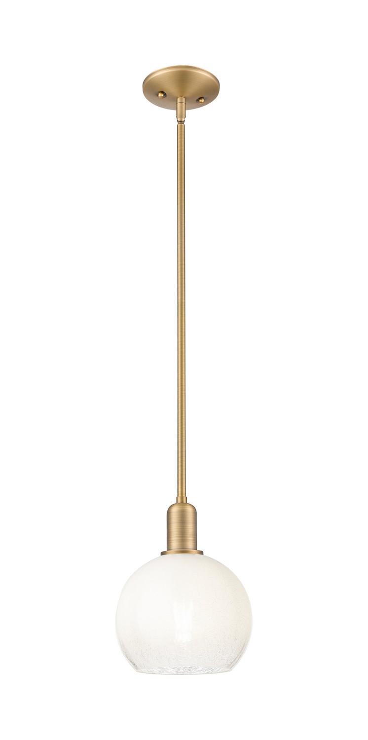 One Light Mini Pendant by Innovations - Arcadia Collection, Brushed Brass Finish - 716-1S-BB-G483-8OP