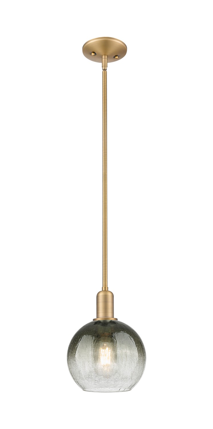 One Light Mini Pendant by Innovations - Arcadia Collection, Brushed Brass Finish - 716-1S-BB-G483-8SL