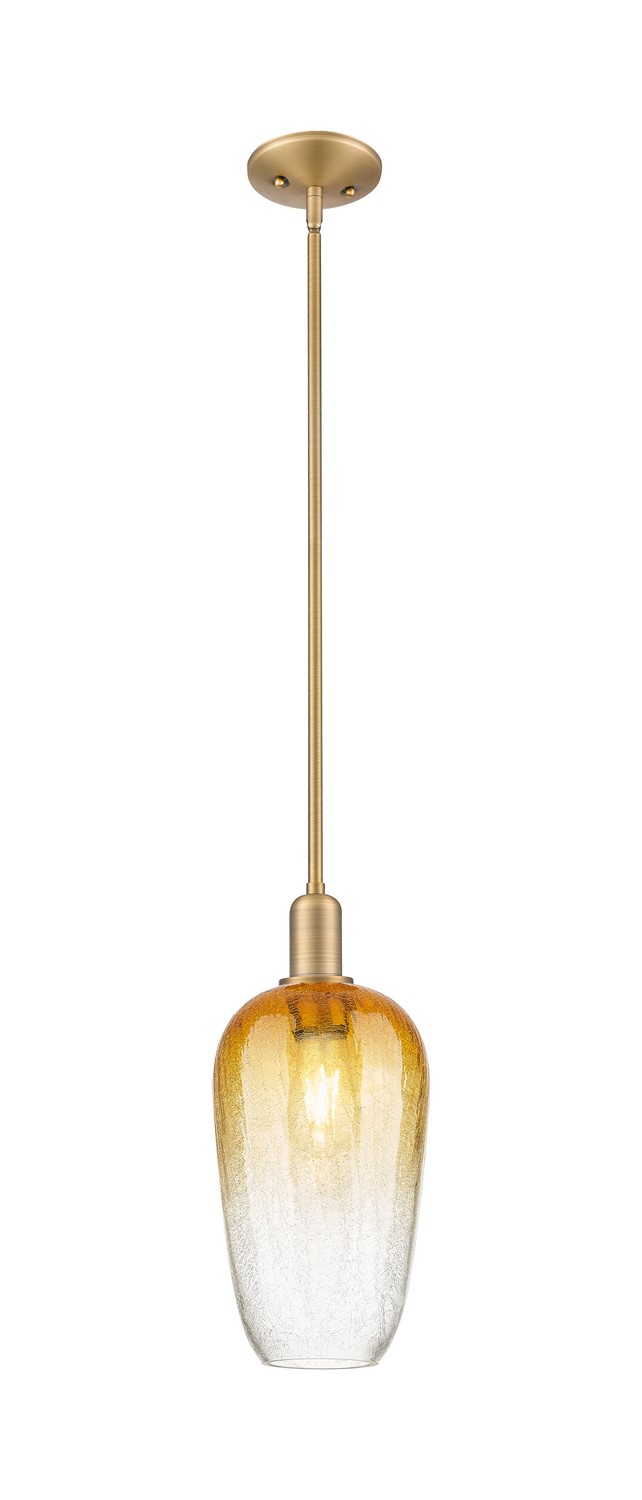 One Light Mini Pendant by Innovations - Arcadia Collection, Brushed Brass Finish - 716-1S-BB-G484-7AM