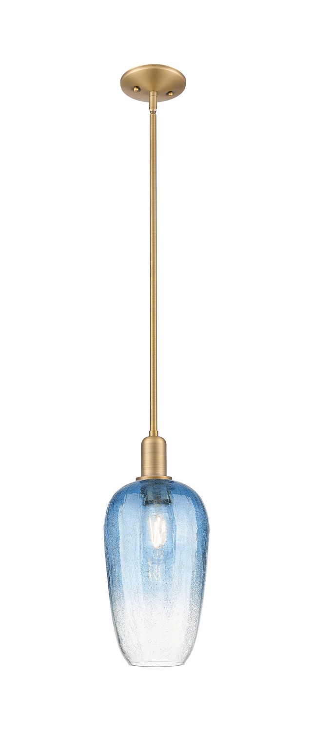 One Light Mini Pendant by Innovations - Arcadia Collection, Brushed Brass Finish - 716-1S-BB-G484-7SB
