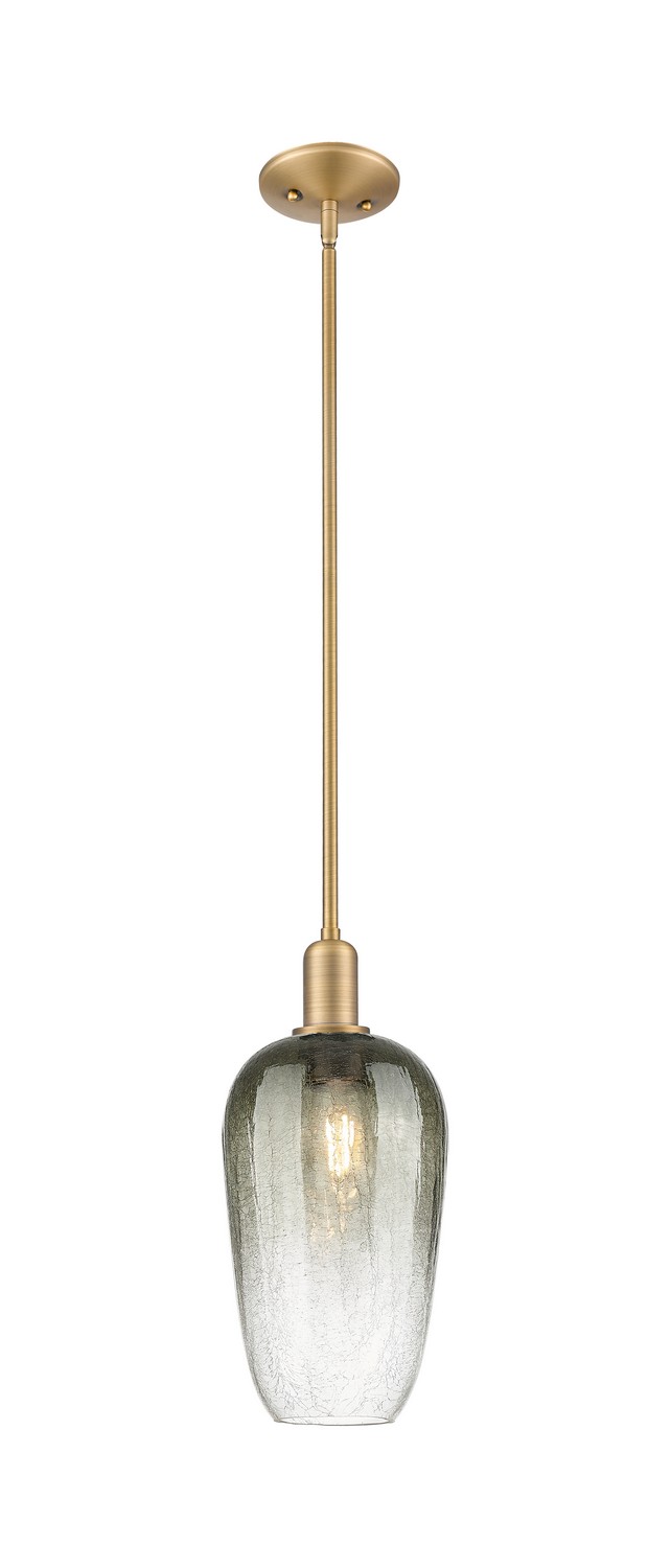 One Light Mini Pendant by Innovations - Arcadia Collection, Brushed Brass Finish - 716-1S-BB-G484-7SL