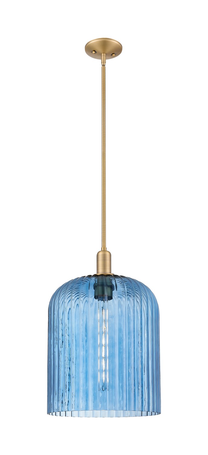 One Light Mini Pendant by Innovations - Arcadia Collection, Brushed Brass Finish - 716-1S-BB-G559-12BL