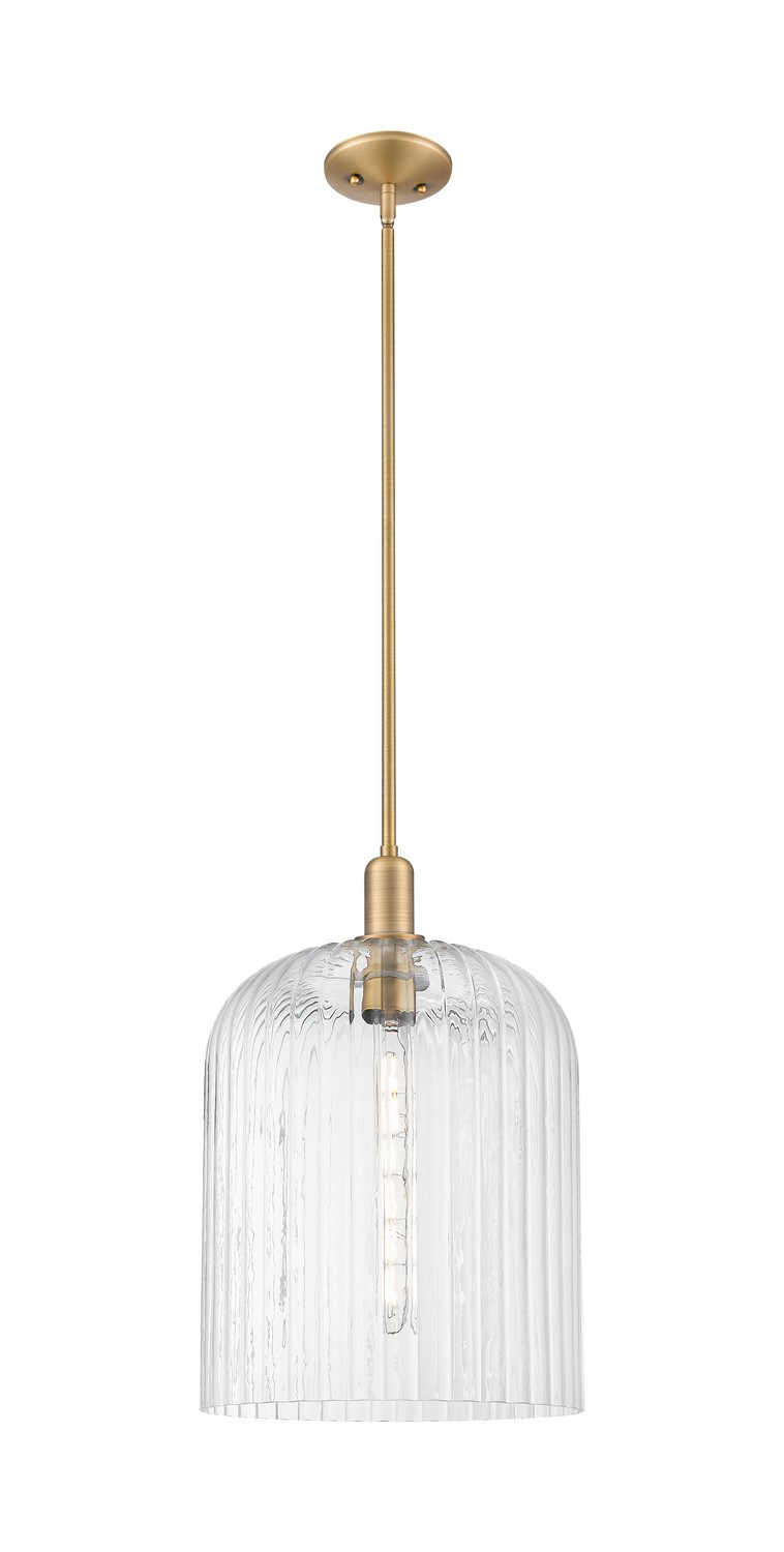 One Light Mini Pendant by Innovations - Arcadia Collection, Brushed Brass Finish - 716-1S-BB-G559-12CL