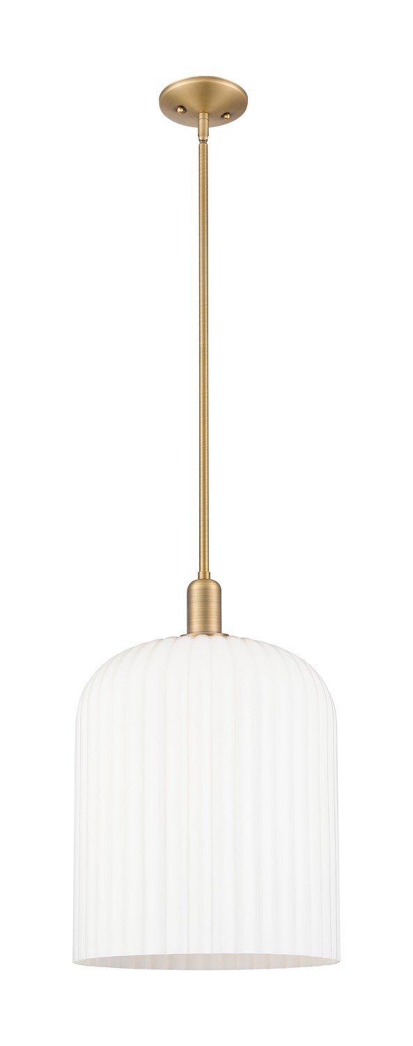 One Light Mini Pendant by Innovations - Arcadia Collection, Brushed Brass Finish - 716-1S-BB-G559-12GWH