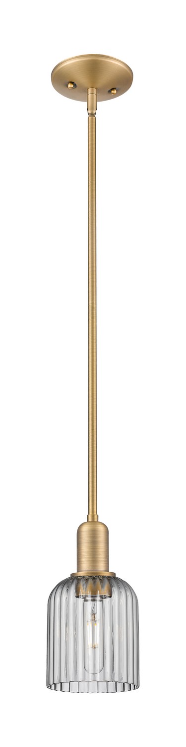 One Light Mini Pendant by Innovations - Arcadia Collection, Brushed Brass Finish - 716-1S-BB-G559-5SM