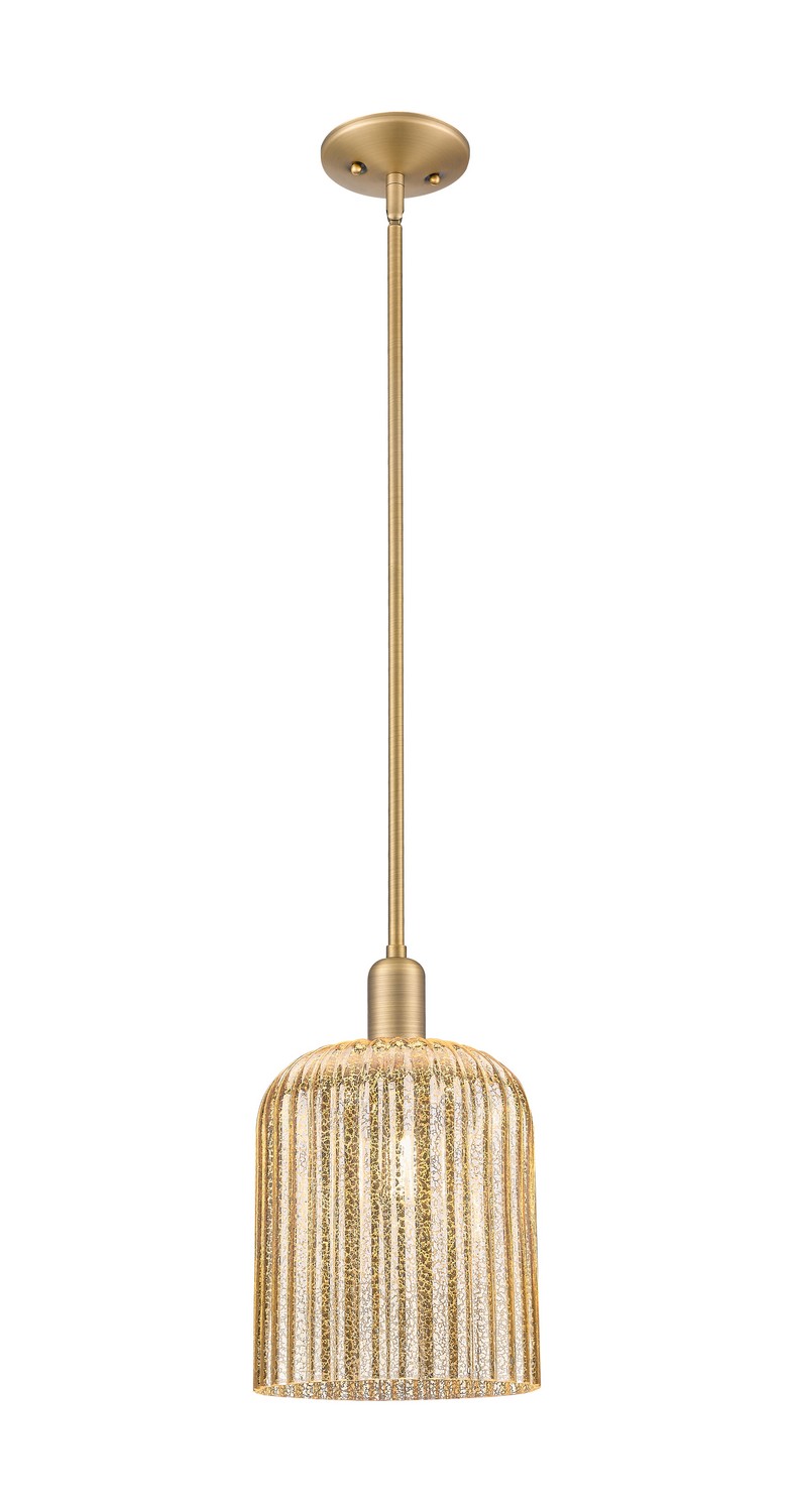 One Light Mini Pendant by Innovations - Arcadia Collection, Brushed Brass Finish - 716-1S-BB-G559-8ME