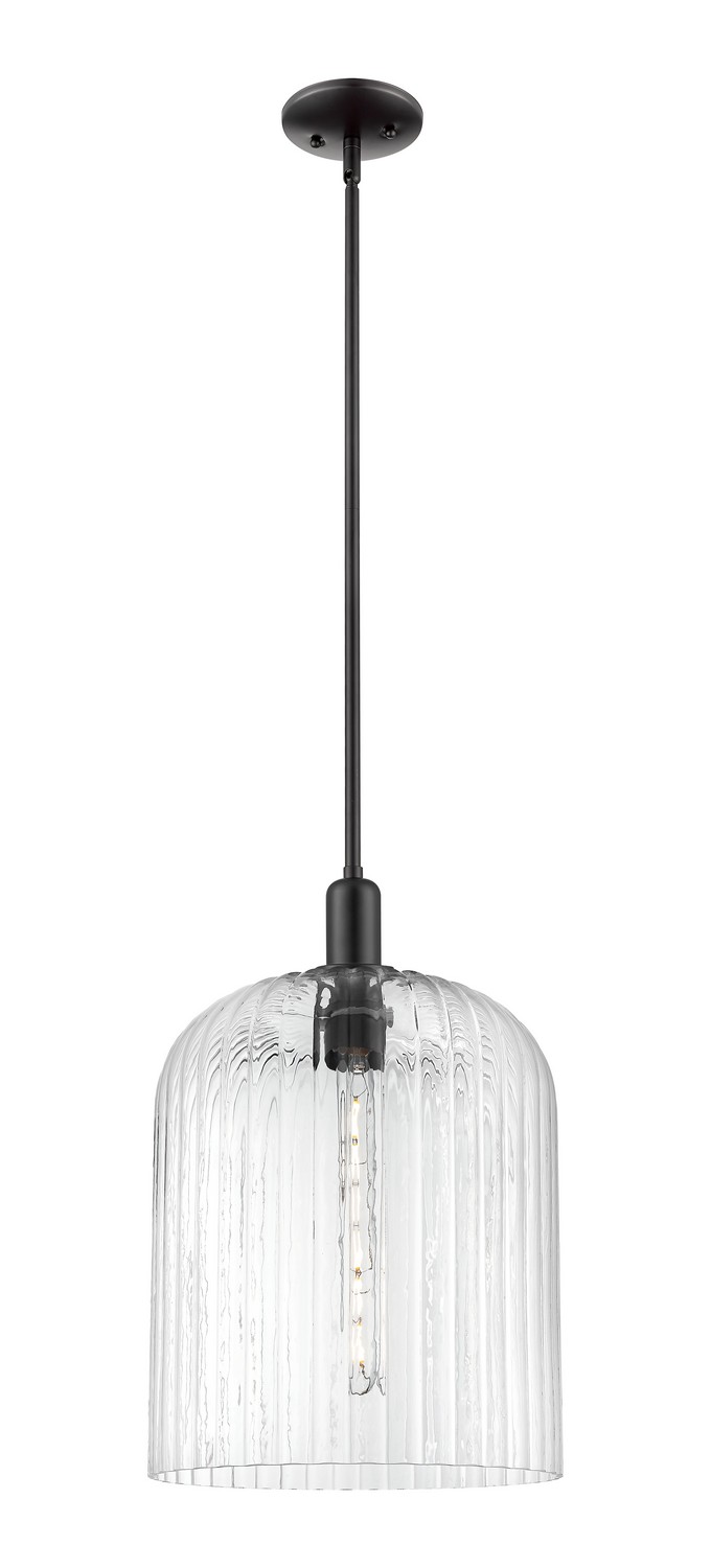 One Light Mini Pendant by Innovations - Arcadia Collection, Matte Black Finish - 716-1S-BK-G559-12CL