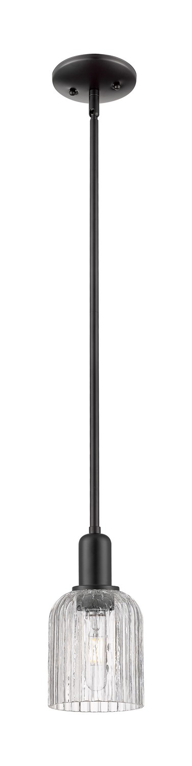 One Light Mini Pendant by Innovations - Arcadia Collection, Matte Black Finish - 716-1S-BK-G559-5CL