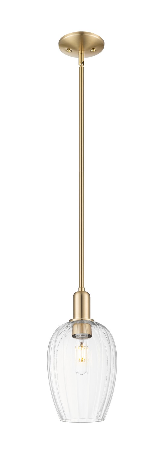 One Light Mini Pendant by Innovations - Arcadia Collection, Champagne Bronze Finish - 716-1S-CB-G457-6CL