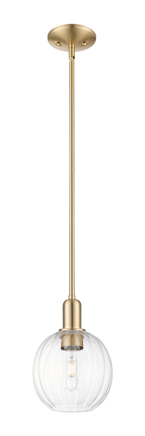 One Light Mini Pendant by Innovations - Arcadia Collection, Champagne Bronze Finish - 716-1S-CB-G458-7CL