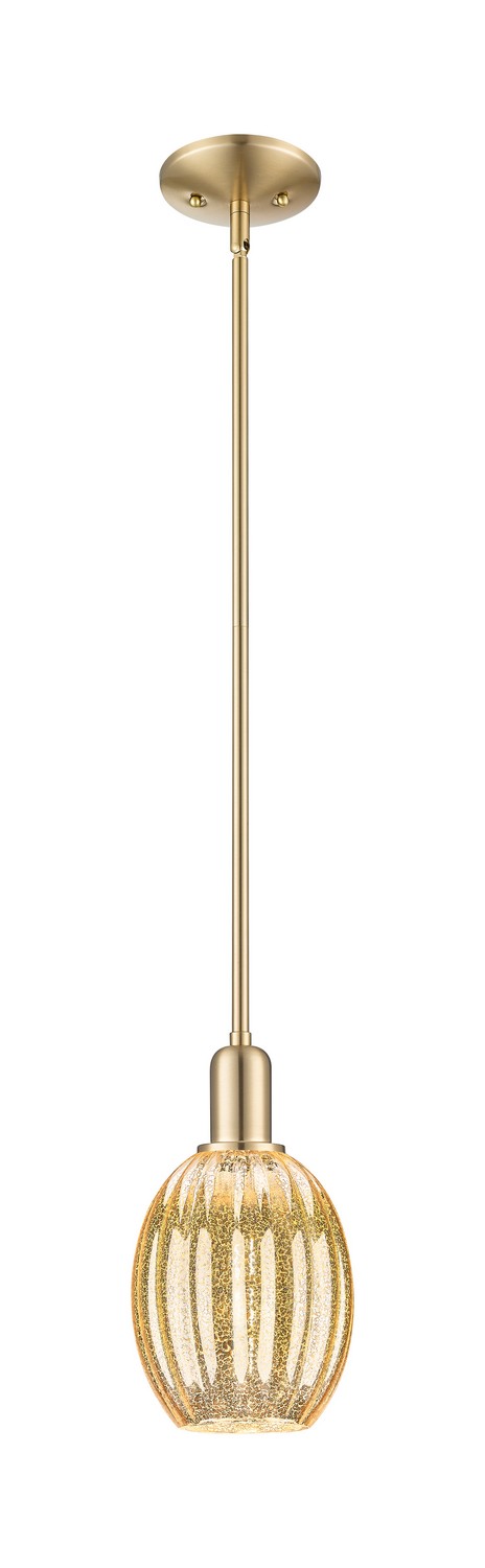 One Light Mini Pendant by Innovations - Arcadia Collection, Champagne Bronze Finish - 716-1S-CB-G459-6ME