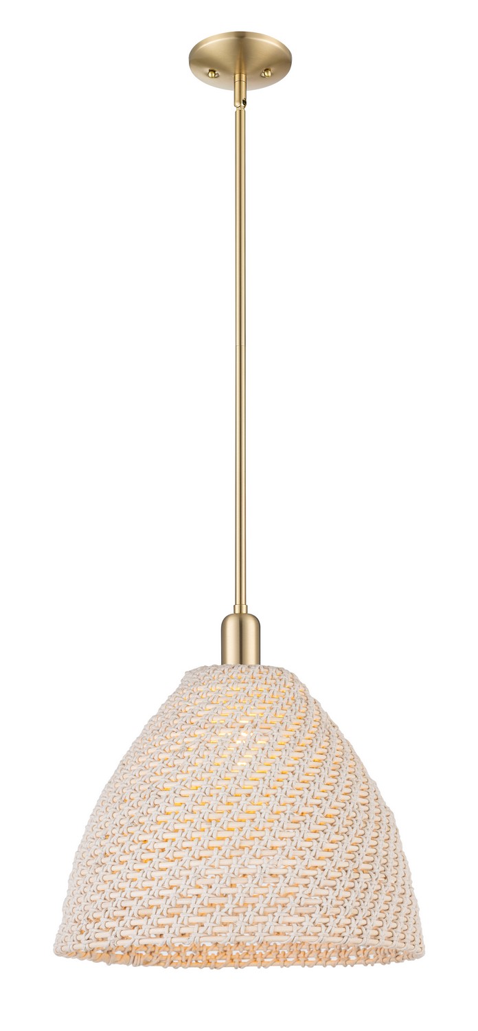 One Light Mini Pendant by Innovations - Arcadia Collection, Champagne Bronze Finish - 716-1S-CB-NBD-16-NAT