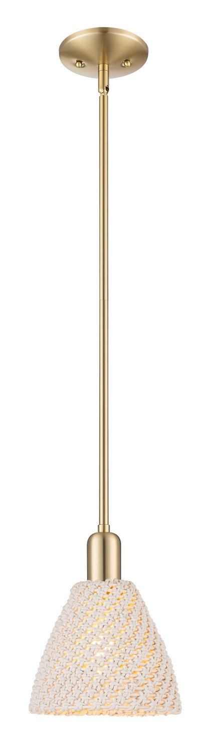 One Light Mini Pendant by Innovations - Arcadia Collection, Champagne Bronze Finish - 716-1S-CB-NBD-75-NAT