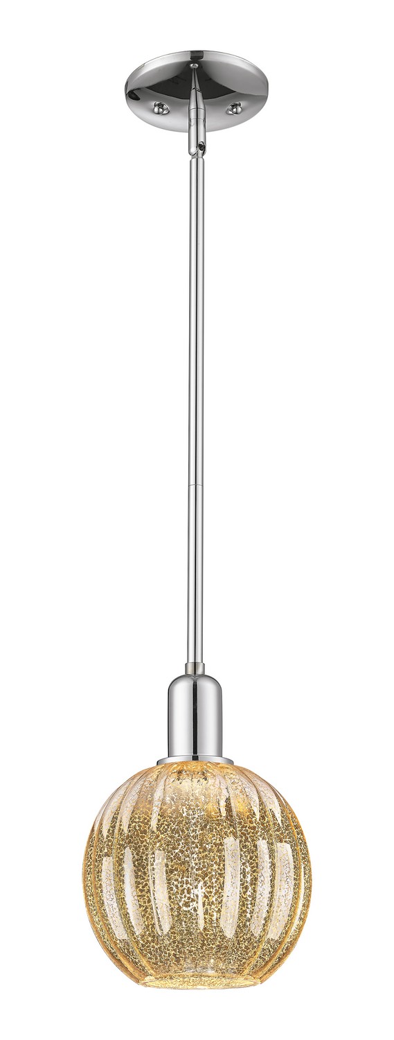 One Light Mini Pendant by Innovations - Arcadia Collection, Polished Chrome Finish - 716-1S-PC-G458-7ME