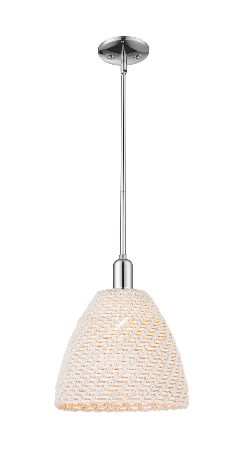 One Light Mini Pendant by Innovations - Arcadia Collection, Polished Chrome Finish - 716-1S-PC-NBD-12-NAT
