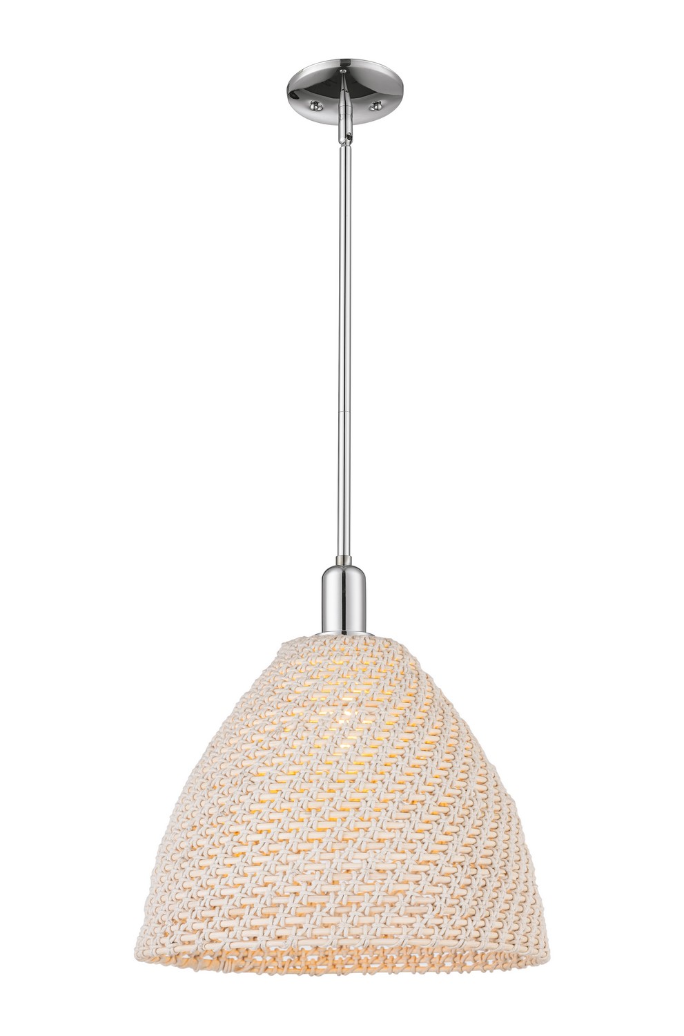 One Light Mini Pendant by Innovations - Arcadia Collection, Polished Chrome Finish - 716-1S-PC-NBD-16-NAT