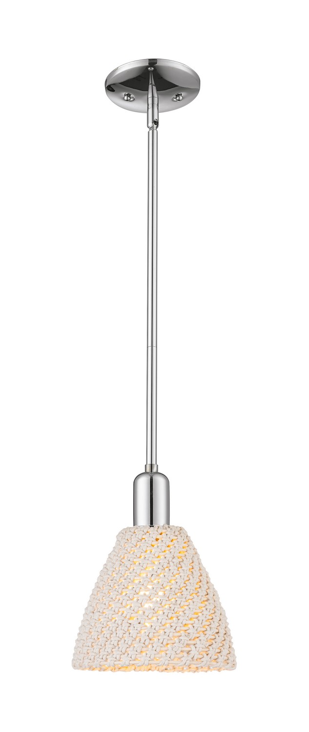 One Light Mini Pendant by Innovations - Arcadia Collection, Polished Chrome Finish - 716-1S-PC-NBD-75-NAT